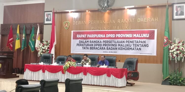 DPRD Maluku Gelar Paripurna, Persetujuan Penetapan Perda Tata Beracara BK