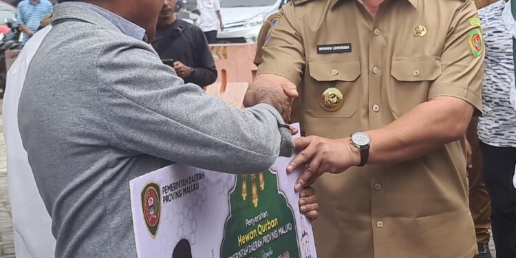 Gubernur Maluku Serahkan Hewan Kurban Presiden RI dan Pemda