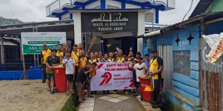 Polsek Nusaniwe Gelar Bakti Religi di Empat Rumah Ibadah Jelang Hari Bhayangkara ke-79