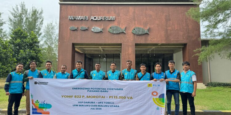 PLN UP3 Tobelo Sambungkan Listrik 113.200 VA ke Markas Yonif 822
