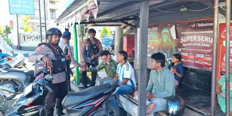 Satuan Brimob Polda Maluku Patroli Harkamtibmas di Tual