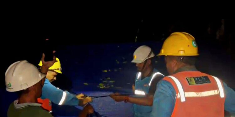 PLN UP3 Masohi Sigap Salurkan Listrik ke Lokasi Pengungsian Korban Gempa di Amalatu