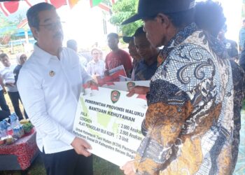 Gubernur  Maluku Serahkan Bantuan Dan Tanam Kopi Liberika di SBT