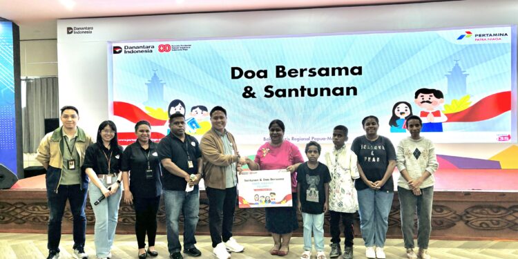 Jelang HUT Ke-80 RI, Pertamina Patra Niaga Regional Papua Maluku Gelar Doa Bersama dan Santunan Anak Yatim di Jayapura
