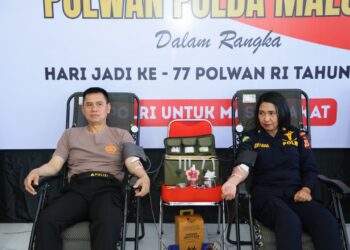 Kapolda Maluku Donorkan Darah di HUT ke-77 Polwan