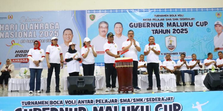 Gubernur Maluku Hadiri Peringatan Haornas dan Tutup Turnamen Voli Pelajar