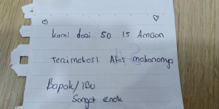 SPPG Polda Maluku Panen “Surat Cinta” dari Siswa-Siswi di Ambon