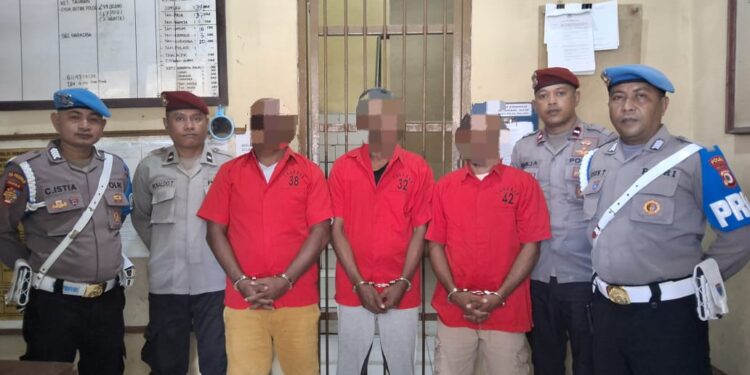 Tiga Tersangka Kasus Pengrusakan Kantor DPD Partai Golkar Provinsi Maluku Ditahan