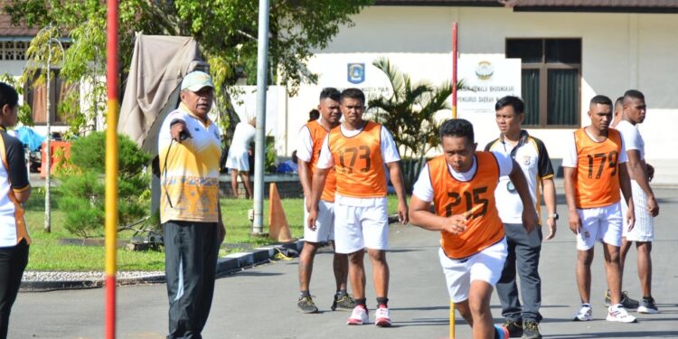 108 Personel Tamtama Polda Maluku Ikut Tes Kesamaptaan Jasmani Seleksi SBP