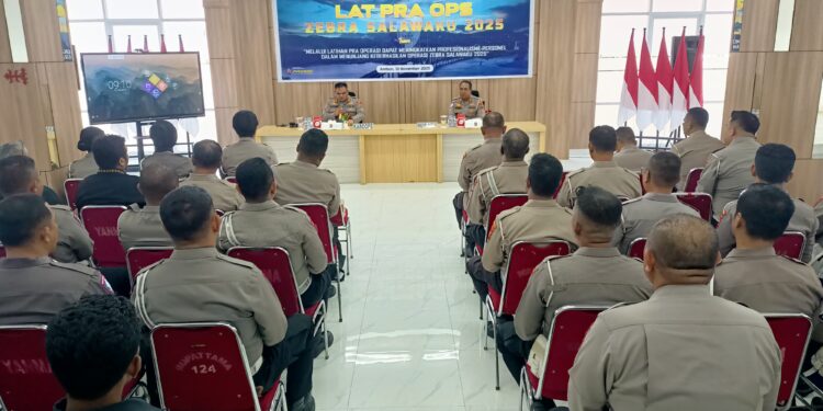 Polda Maluku Gelar Latihan Pra Operasi “Zebra Salawaku 2025”