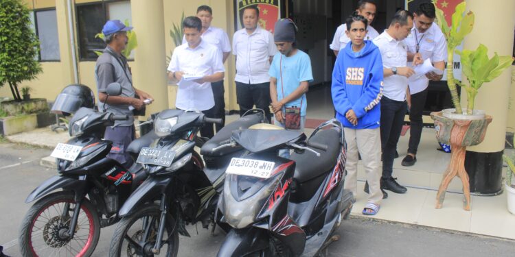 Ditreskrimum Polda Maluku Kembalikan Tiga Motor Curian