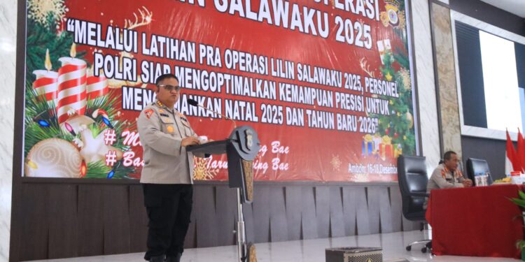 Polda Maluku Matangkan Kesiapan Pengamanan Nataru Lewat Lat Pra Ops Lilin Salawaku 2025