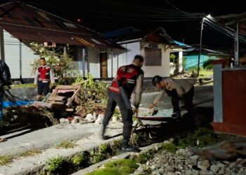 Pemalangan Jalan oleh OTK di Desa Liang Berhasil Diatasi Aparat