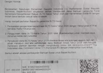 Diduga Dicairkan Tanpa Penerima, Penyaluran BLTS Kesra di Kairatu Dipersoalkan Warga