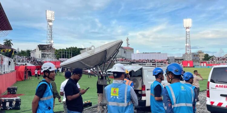 Dukung Kelancaran Kompetisi Sepak Bola, PLN UP3 Ternate Jaga Keandalan Listrik di Stadion Gelora Kie Raha