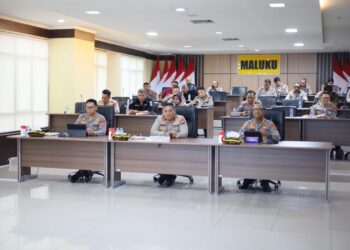 Wakapolda Maluku Ikut Vicon Anev OPS Lilin Bersama Mabes Polri