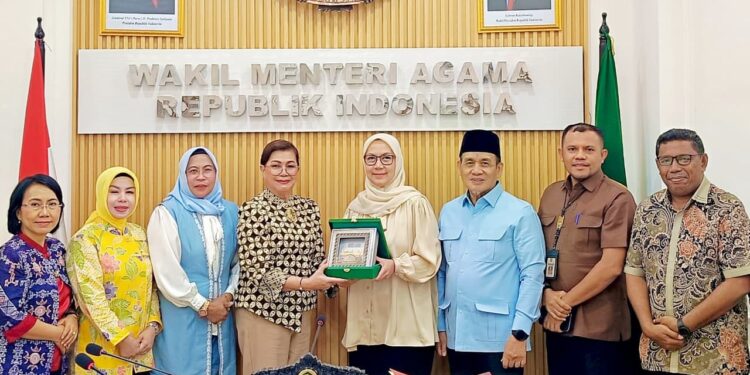 Ketua TP-PKK Maluku Audiensi dengan Wamenag RI, Perkuat Ketahanan Keluarga dan Moderasi Beragama