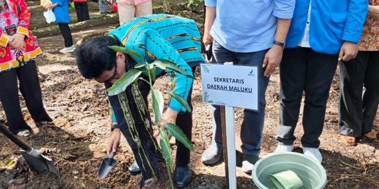 Sekda Maluku Buka Gerakan Penanaman 500 Anakan Pohon Peringati HUT ke-25 Balai POM di Ambon dan Dies Natalis ke-63 Unpatti