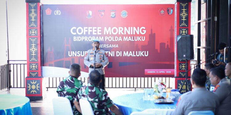 Polda Maluku Gelar Coffee Morning Bersama POM TNI, Konsolidasikan Pengawasan Disiplin Personel