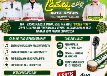 DPD LASQI Ambon Gelar Audisi 2026, Perebutkan “Golden Ticket” Menuju Nusantara Fest