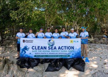 Peduli Lingkungan, PLN UIW MMU Laksanakan Aksi Bersih Laut dan Pantai di Tual