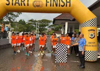 73 Calon Bintara Polri Maluku Lolos Uji Jasmani