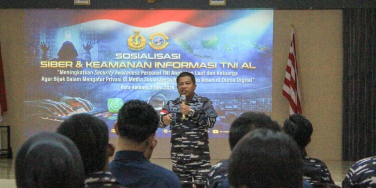 Tingkatkan Security Awareness, Kodaeral IX Gelar Sosialisasi Siber dan Keamanan Informasi TNI AL 2026