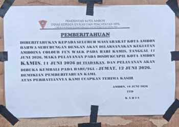 Demi Amboina Colour Fun Walk 2026, Disdukcapil Ambon Hentikan Pelayanan, Warga Protes Kepentingan Publik Dikorbankan
